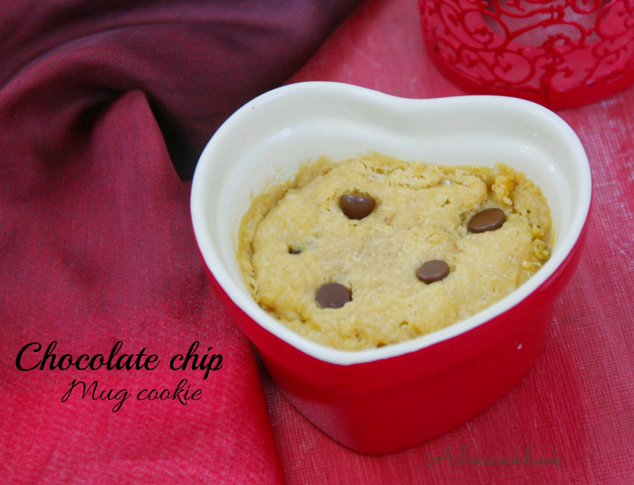 Chocolate Chip Mug Cookie ~1 Minute Microwave Cookie - Ashees CookBook ...